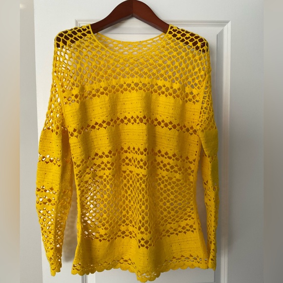Bright sunny yellow crocheted top by Maje.☀️ - Picture 9 of 9